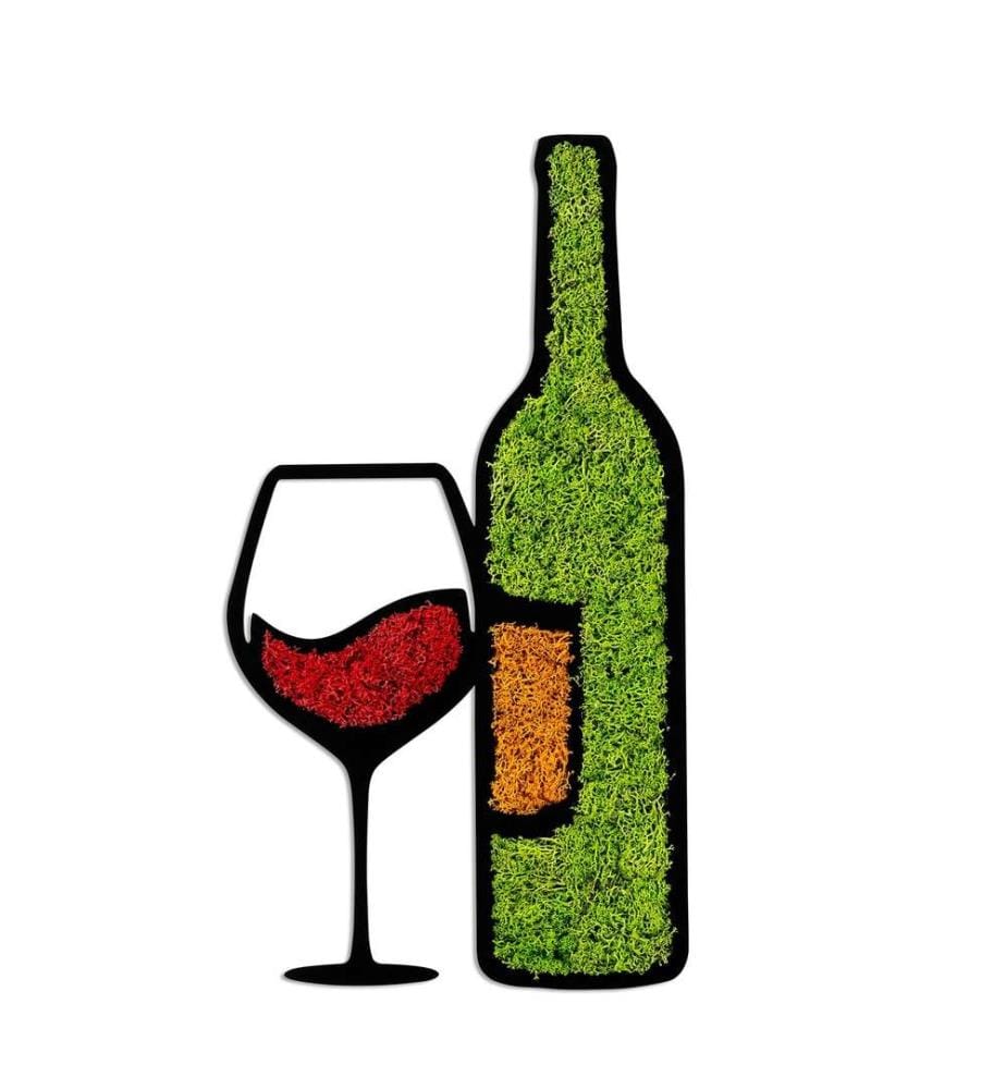 Dekoratives Wand-Accessoire, Hellgrün, Orange, Rot, 100% MDF - Moss