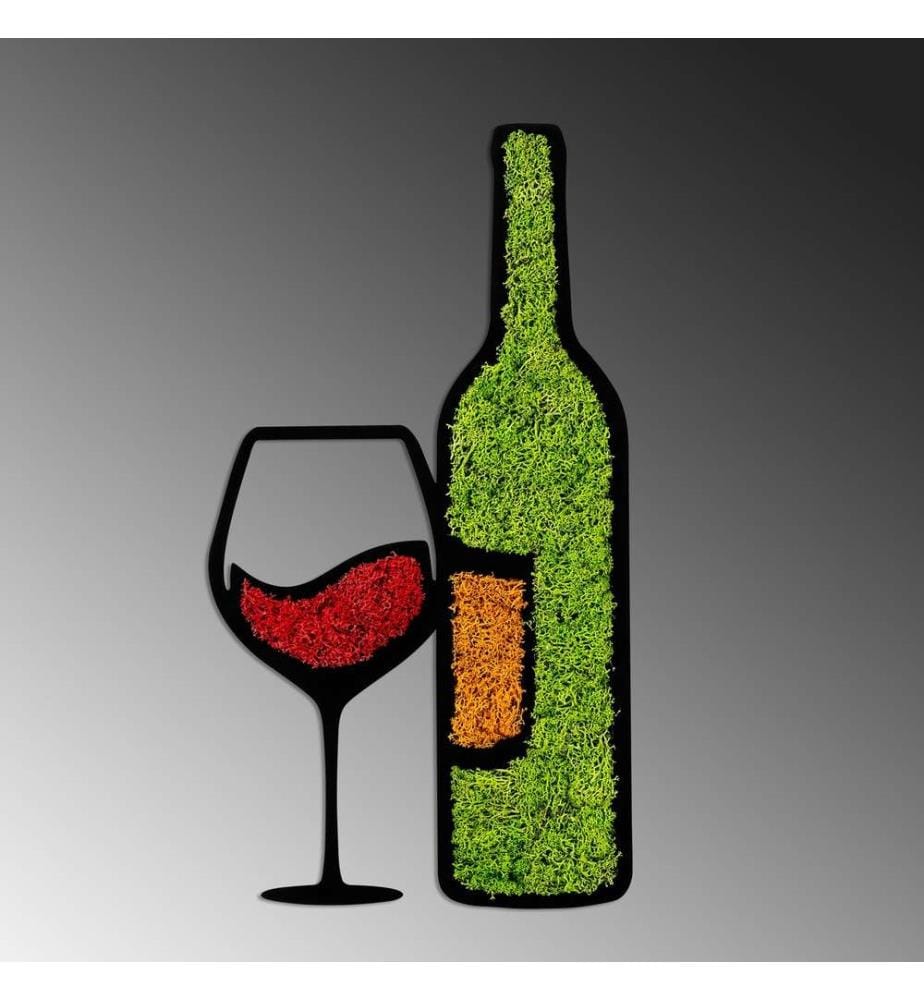 Dekoratives Wand-Accessoire, Hellgrün, Orange, Rot, 100% MDF - Moss