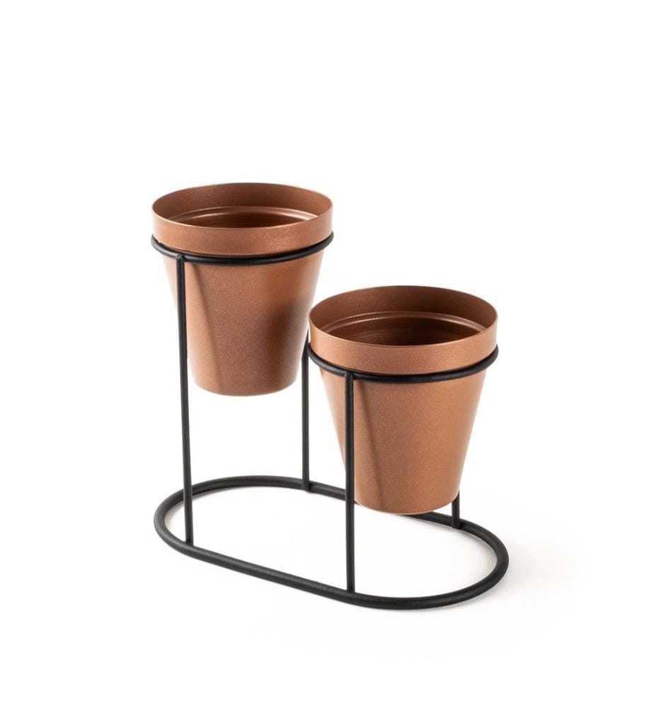 Accessoire décoratif en métal, cuivre, noir, 100% métal