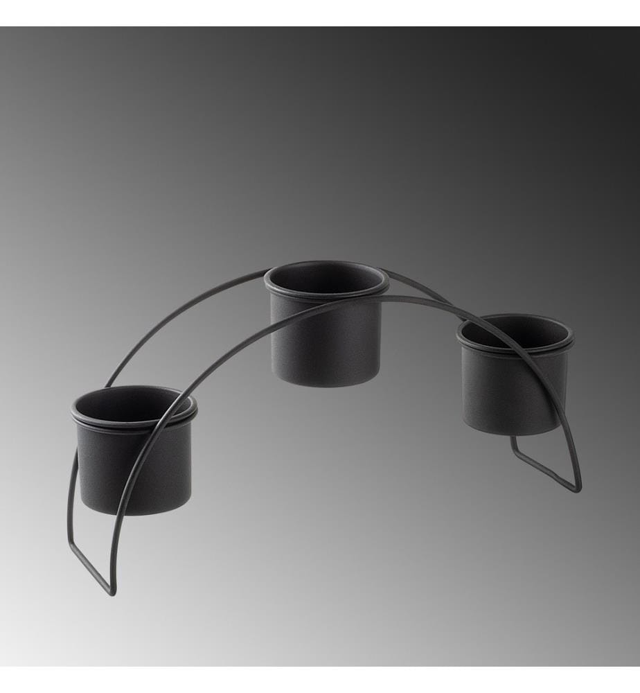 Dekoratives Metall-Accessoire, Schwarz, 100% Metall