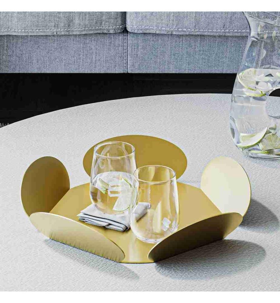 Dekoratives Metall-Accessoire-Set, 3 Teile, Gold, 100% Metall