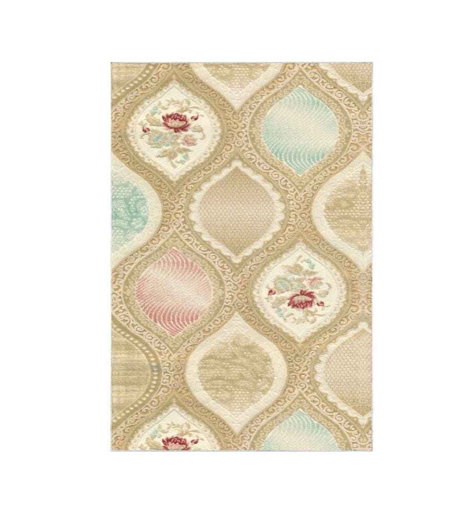 Bathmat Set, 2 Pieces, Multicolor, 100% Polyester, Non-Slip Underside