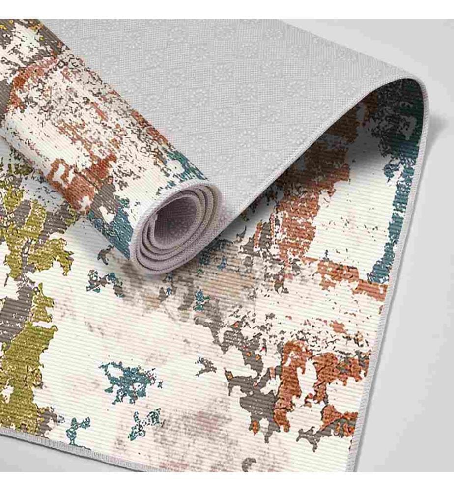 Bathmat Set, 2 Pieces, Multicolor, 100% Polyester, Non-Slip Underside