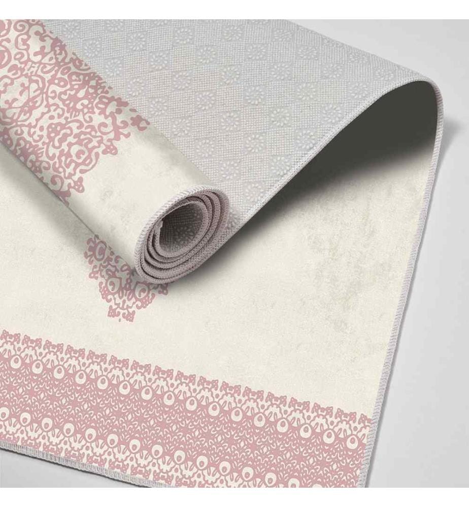 Bathmat Set, 2 Pieces, Powder, 100% Polyester, Non-Slip Underside