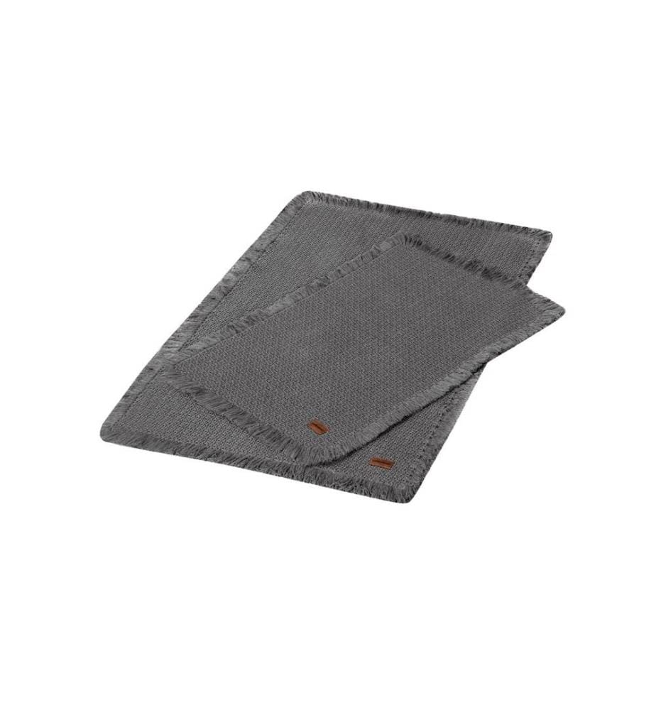Badematten-Set, 2 Stück, anthrazit, 100% Baumwolle