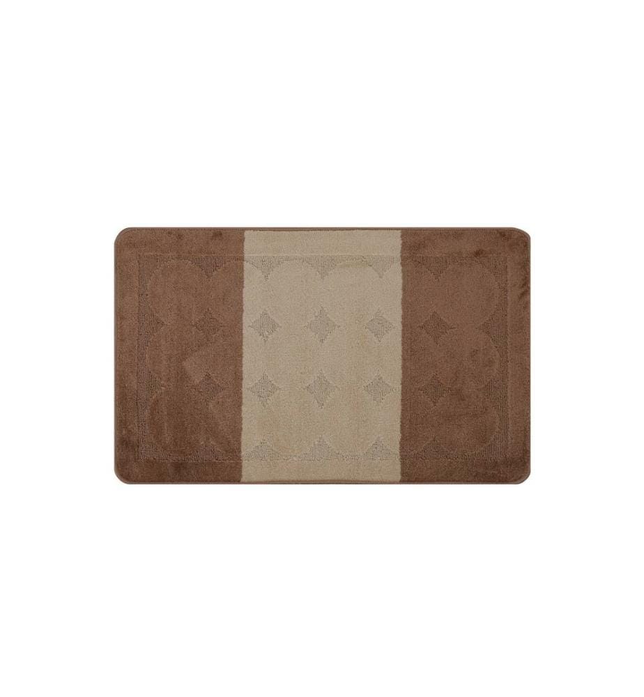 Tappeto da bagno, Marrone chiaro, Beige, 100% polipropilene