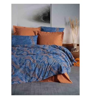 Ranforce Single Quilt Cover Set, Zimt, 100% Baumwolle Ranforce