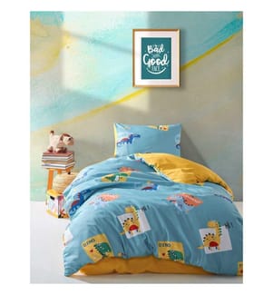 Einzelner Steppdeckenbezug, Grün, 65% Baumwolle - 35% Polyester
