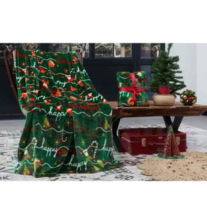 Couverture TV, verte, 100% polyester
