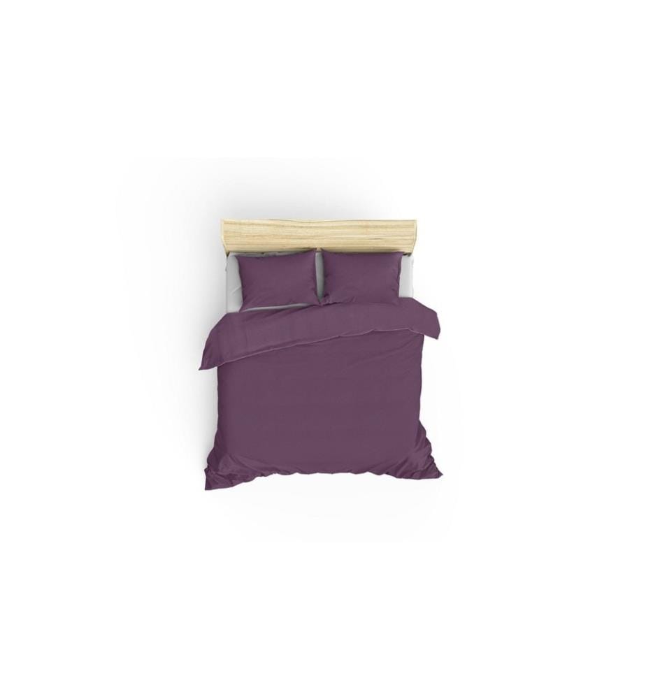 Ranforce King Quilt Cover Set, lila, 100% Baumwolle Ranforce