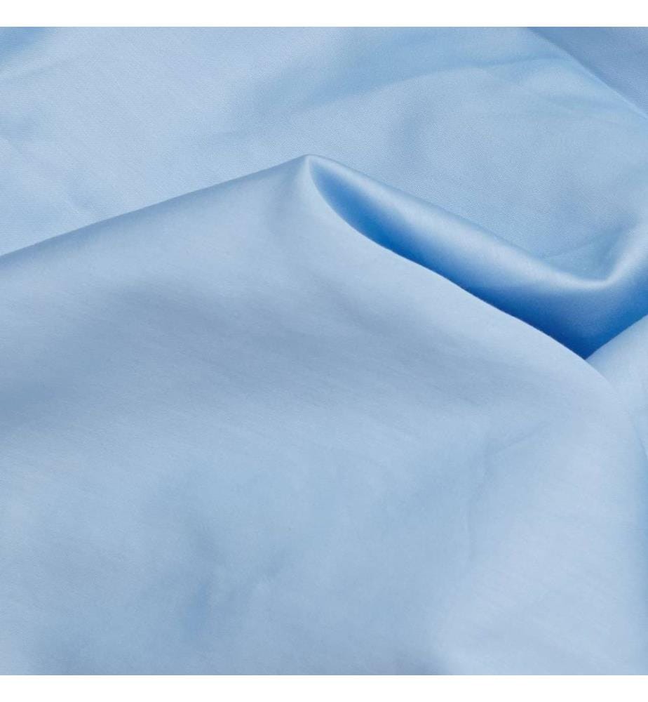 Satin-Doppelsteppbettbezug, Blau, 100% Baumwollsatin
