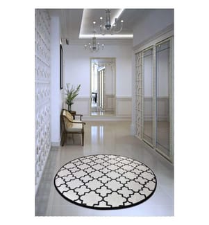 Carpet, Multicolor, 100% Polyester, Diameter: 100 cm