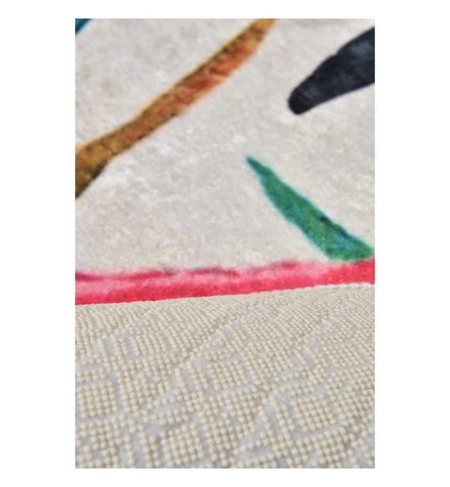 Carpet, Multicolor, 100% Polyester, Diameter: 140 cm