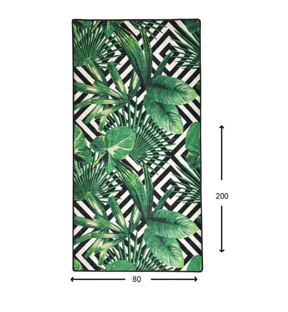 Hall Carpet, 80 x 200, , Multicolor, 50% Velvet Fabric - 50% Polyester, 4 mm Pile Height