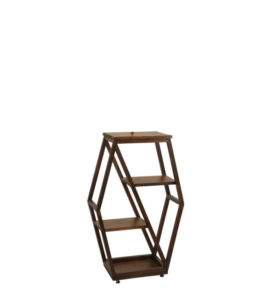 Table d'appoint, noyer, hêtre, cadre métallique