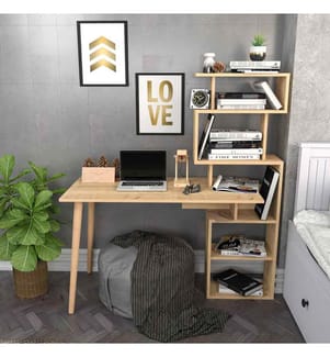 Bureau d'étude, chêne, panneau de particules mélaminé