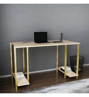 Bureau d'étude, chêne doré, panneau de particules mélaminé