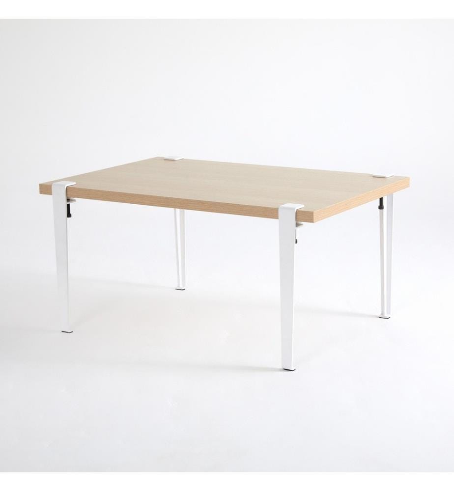 Table basse, bois blanc, panneau de particules mélaminé