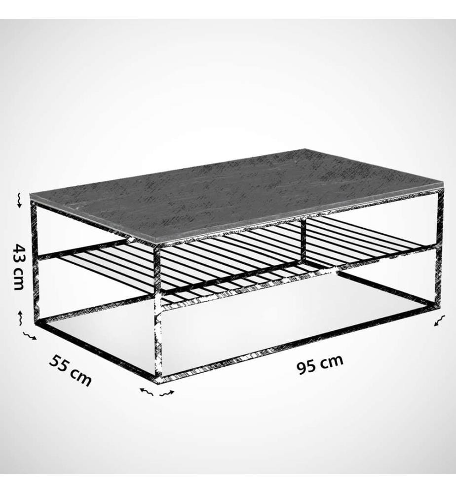 Couchtisch, Schwarz Weiss, Melaminbeschichtete Spanplatte