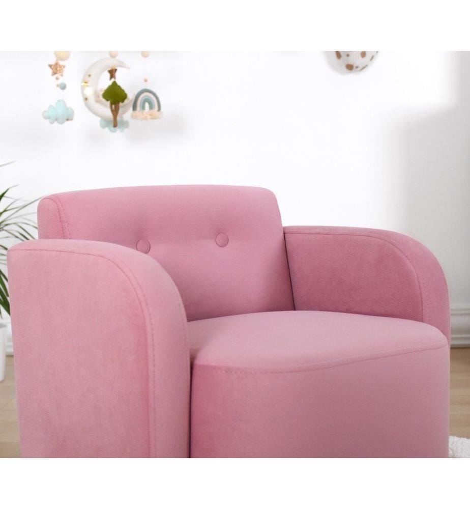 Chaise à oreilles pour enfant, rose, coton