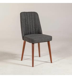 Chaise, noyer anthracite, panneau de particules mélaminé, tissu velours