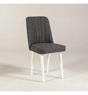 Chaise, blanc anthracite, panneau de particules mélaminé, tissu velours