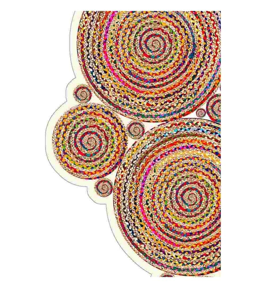 Teppich, Mehrfarbig, 100% Polyester, 110 x 110 cm