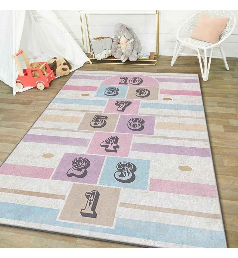 Teppich, Mehrfarbig, 100% Polyester, 120 x 180 cm