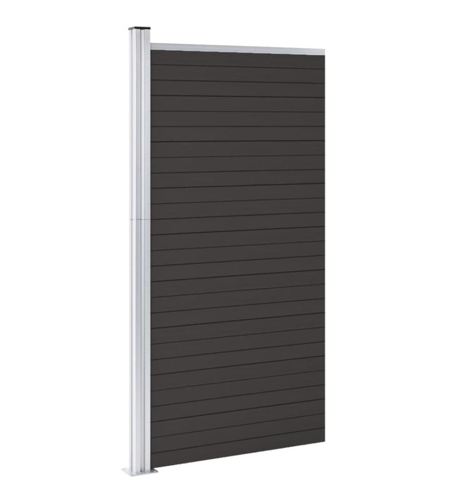 Zaunelement WPC 95x186 cm Schwarz