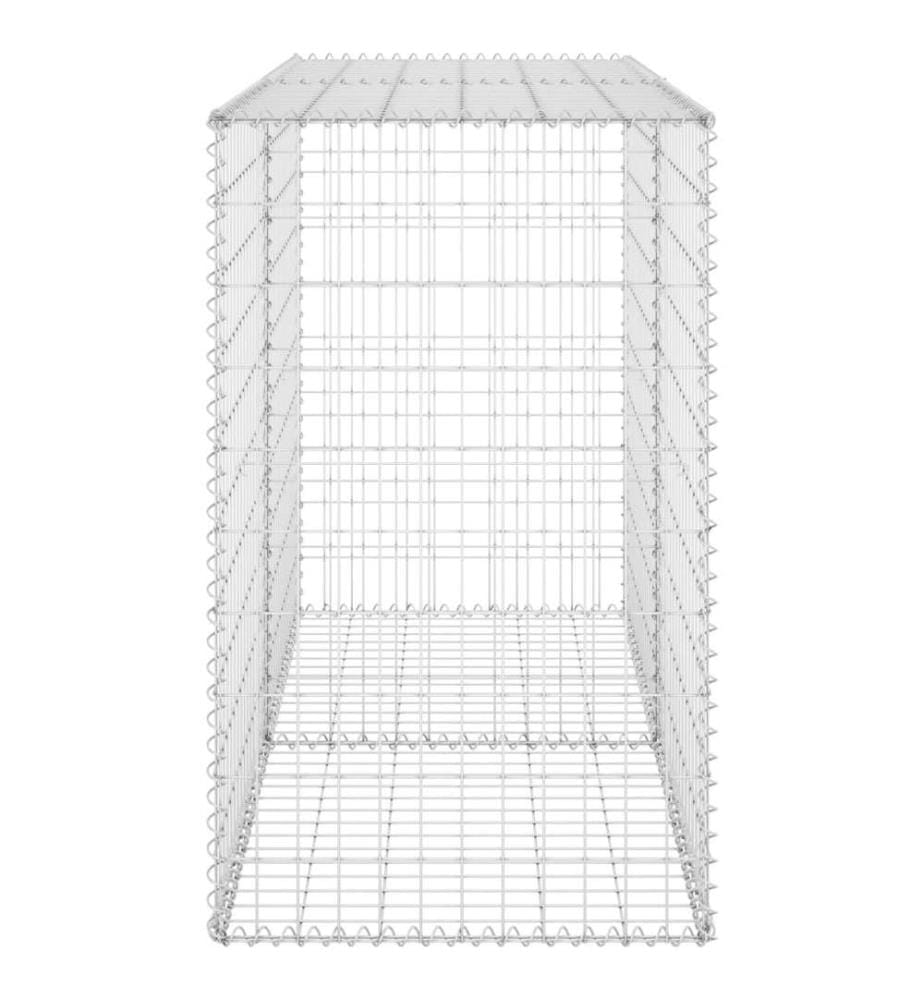 Gabionenwand mit Abdeckung Verzinkter Stahl 150x60x100 cm