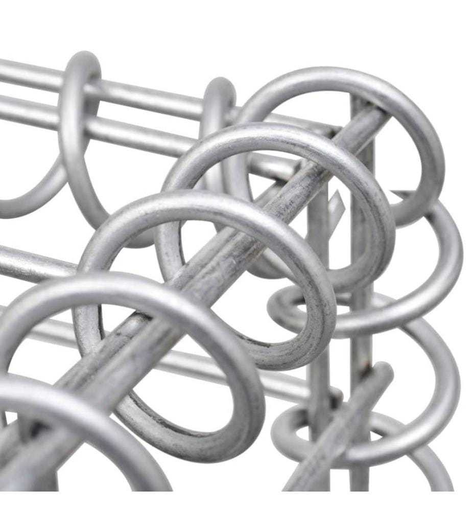 Gabionenwand mit Abdeckung Verzinkter Stahl 150x60x100 cm