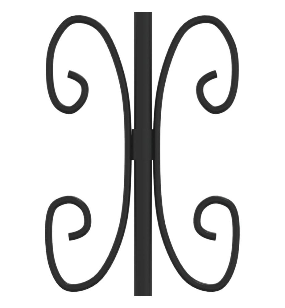 Gartenzaun mit Speerspitzen Schwarz 165 cm Stahl