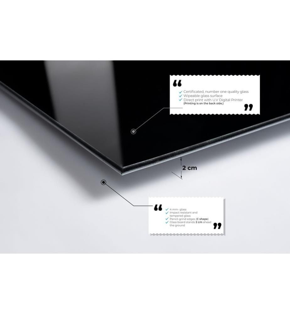 Peinture décorative en verre trempé, multicolore, 100% verre trempé