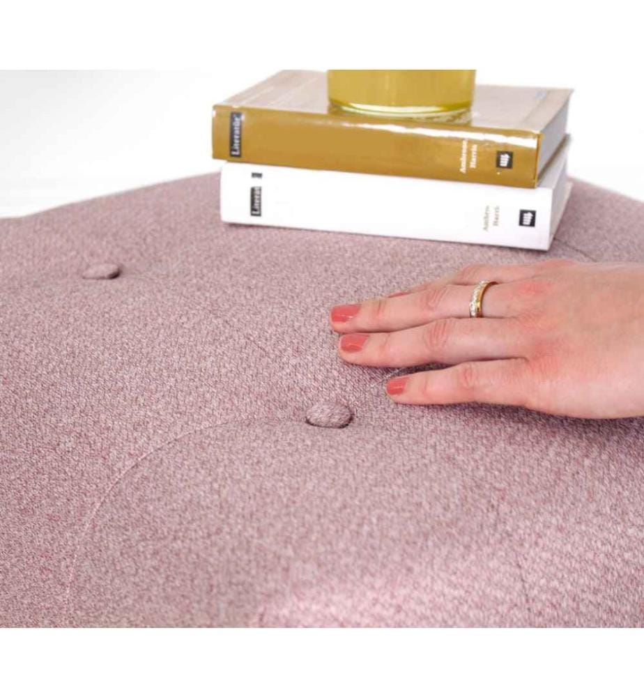 Pouf, rose, 50% coton - 50% velours