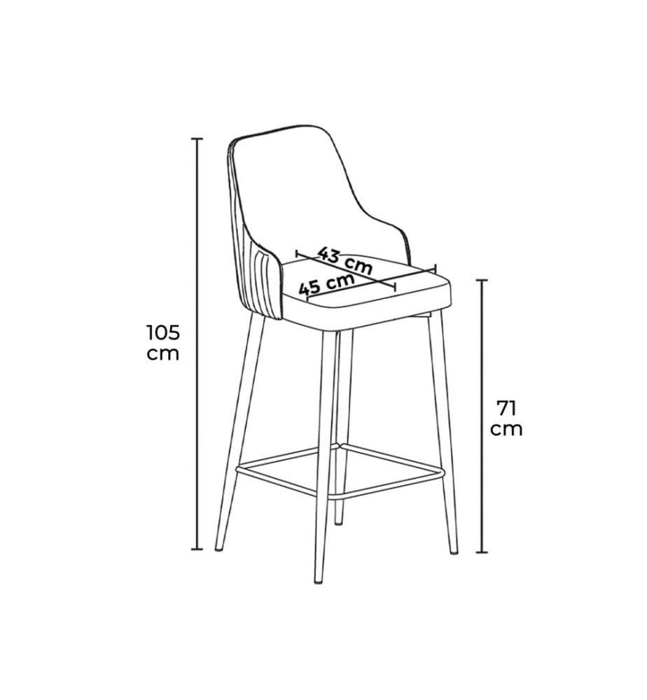 Barhocker-Set , 4 Stück, Anthrazit, Weiss, Gestell: Metall, Stoff: Babyface