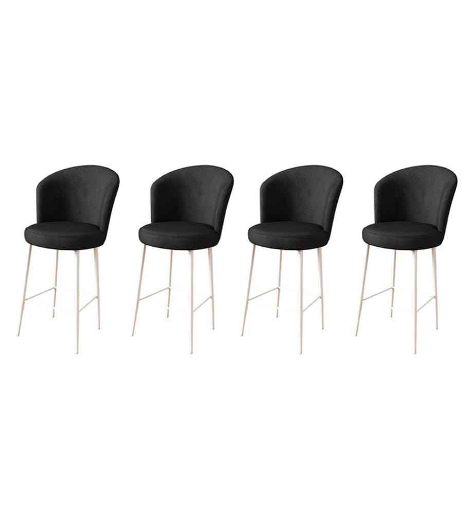 Ensemble de tabourets de bar, 4 pièces, noir, bl… | DeinDeal