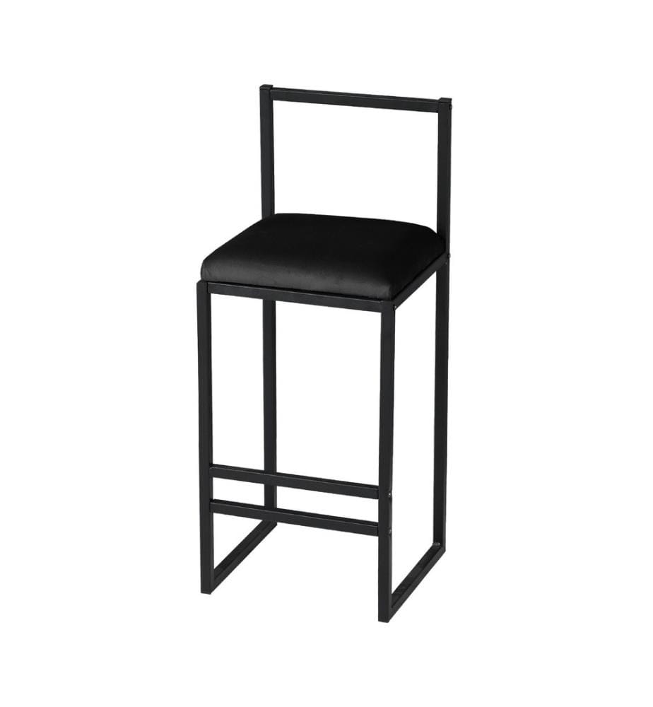 Bar Tisch & Hocker Set , 5 Stück, Nussbaum, Schwarz, Melaminbeschichtete Spanplatte, Gestell: Metall
