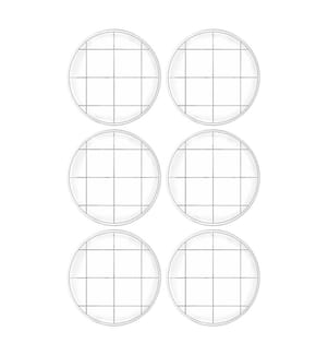 Service à gâteaux, 6 pièces, blanc, 100% céramique