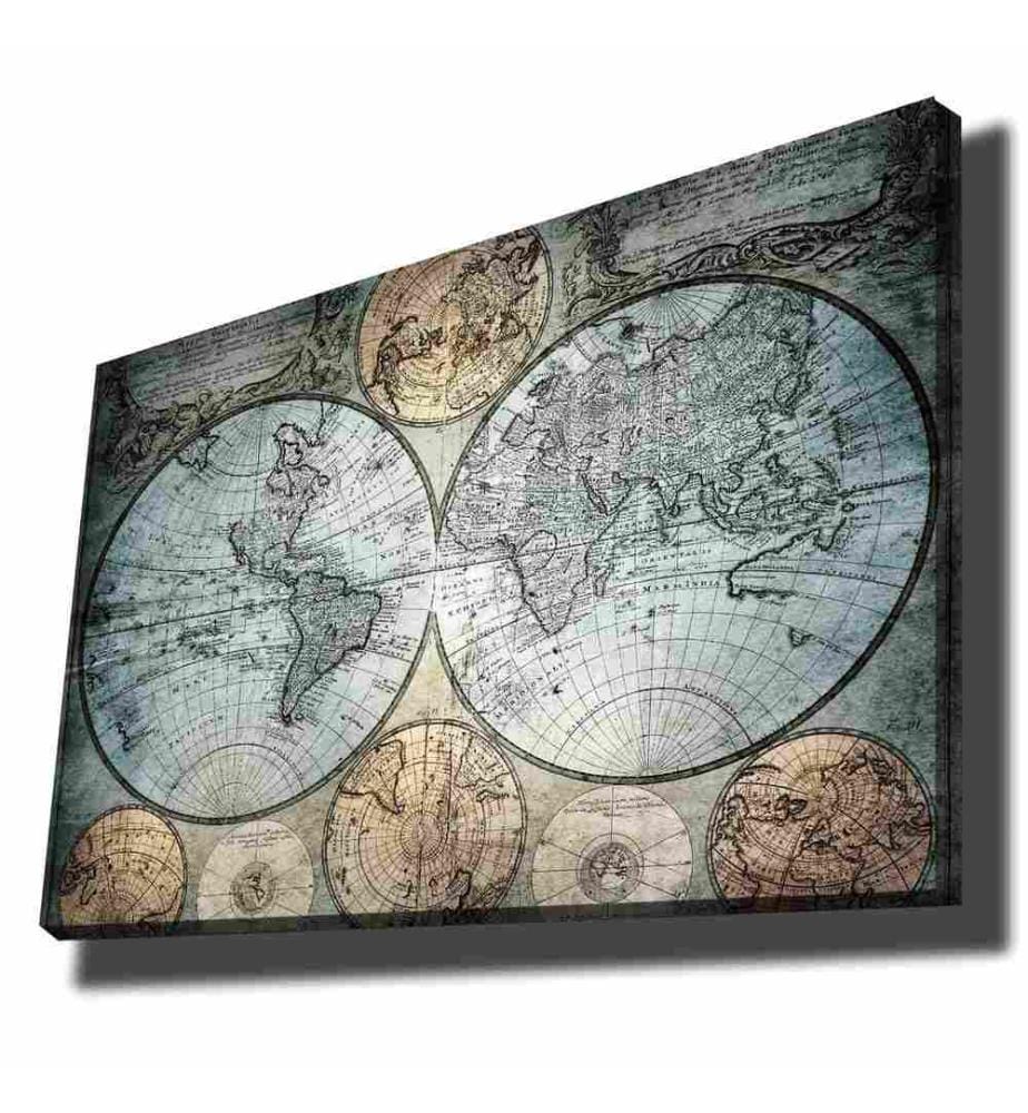 Decorative Canvas Painting, Blue, Beige, Black, 100% Canvas , Pine Wood Frame