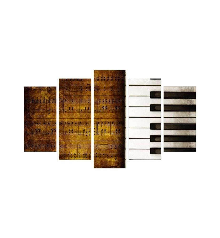 Decorative MDF Painting, 5 Pieces, Multicolor, 100% MDF