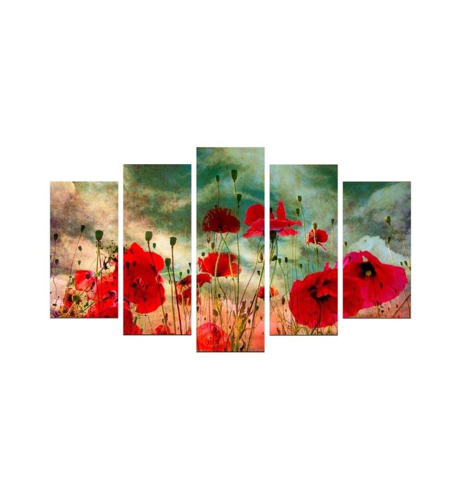 Decorative MDF Painting, 5 Pieces, Multicolor, 100% MDF
