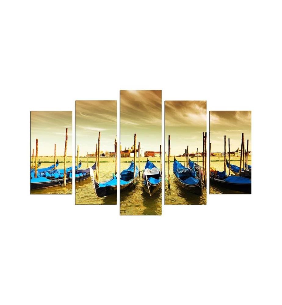 Decorative MDF Painting, 5 Pieces, Multicolor, 100% MDF