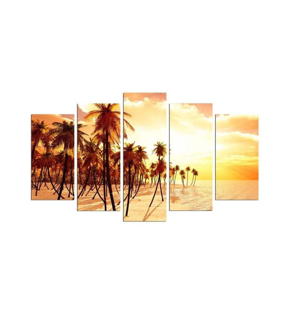 Decorative MDF Painting, 5 Pieces, Multicolor, 100% MDF