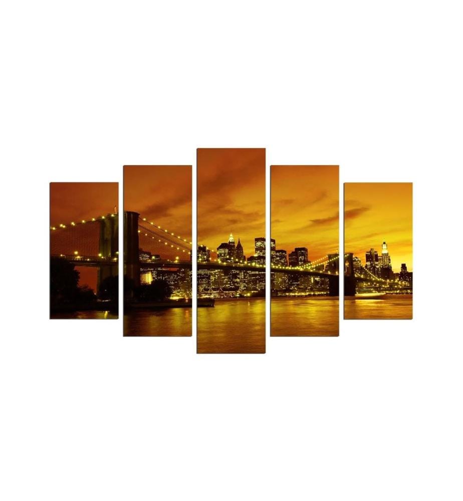 Decorative MDF Painting, 5 Pieces, Multicolor, 100% MDF