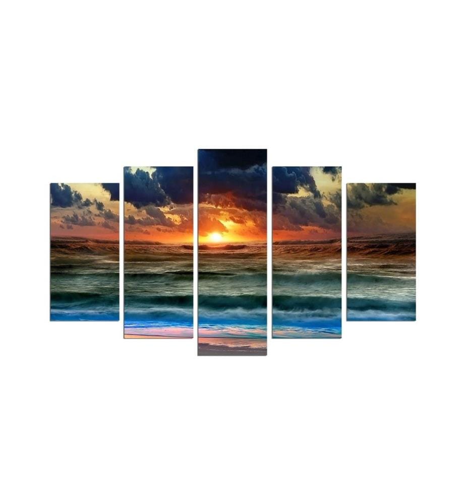 Decorative MDF Painting, 5 Pieces, Multicolor, 100% MDF