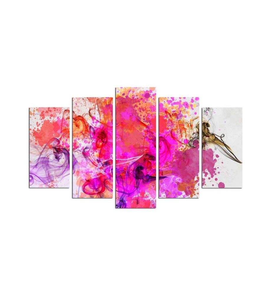 Decorative MDF Painting, 5 Pieces, Multicolor, 100% MDF