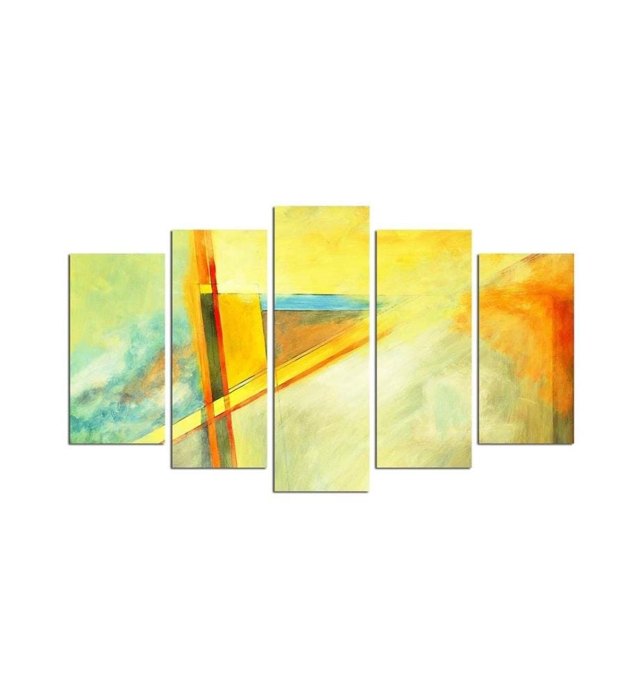 Decorative MDF Painting, 5 Pieces, Multicolor, 100% MDF