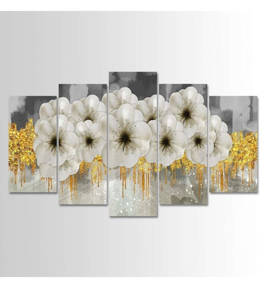 Decorative MDF Painting, 5 Pieces, Multicolor, 100% MDF