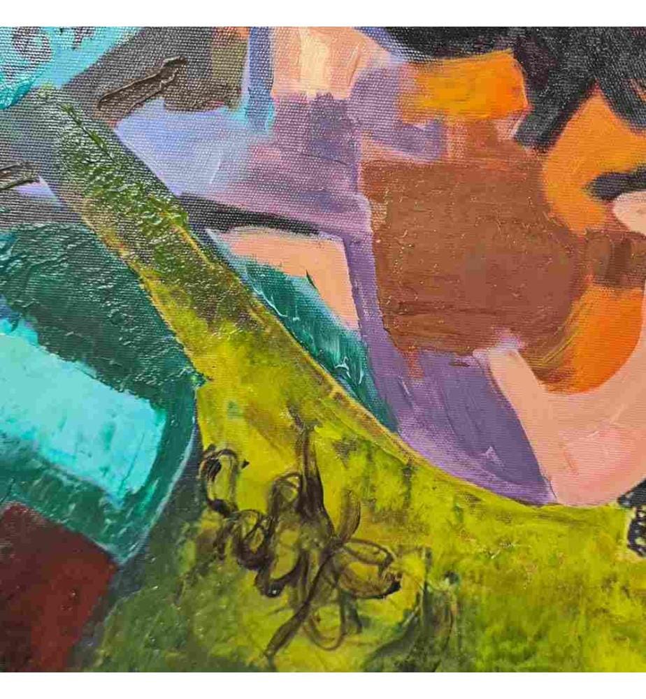 Decorative Oil Painting, Multicolor, 100% Canvas , Wooden Frame