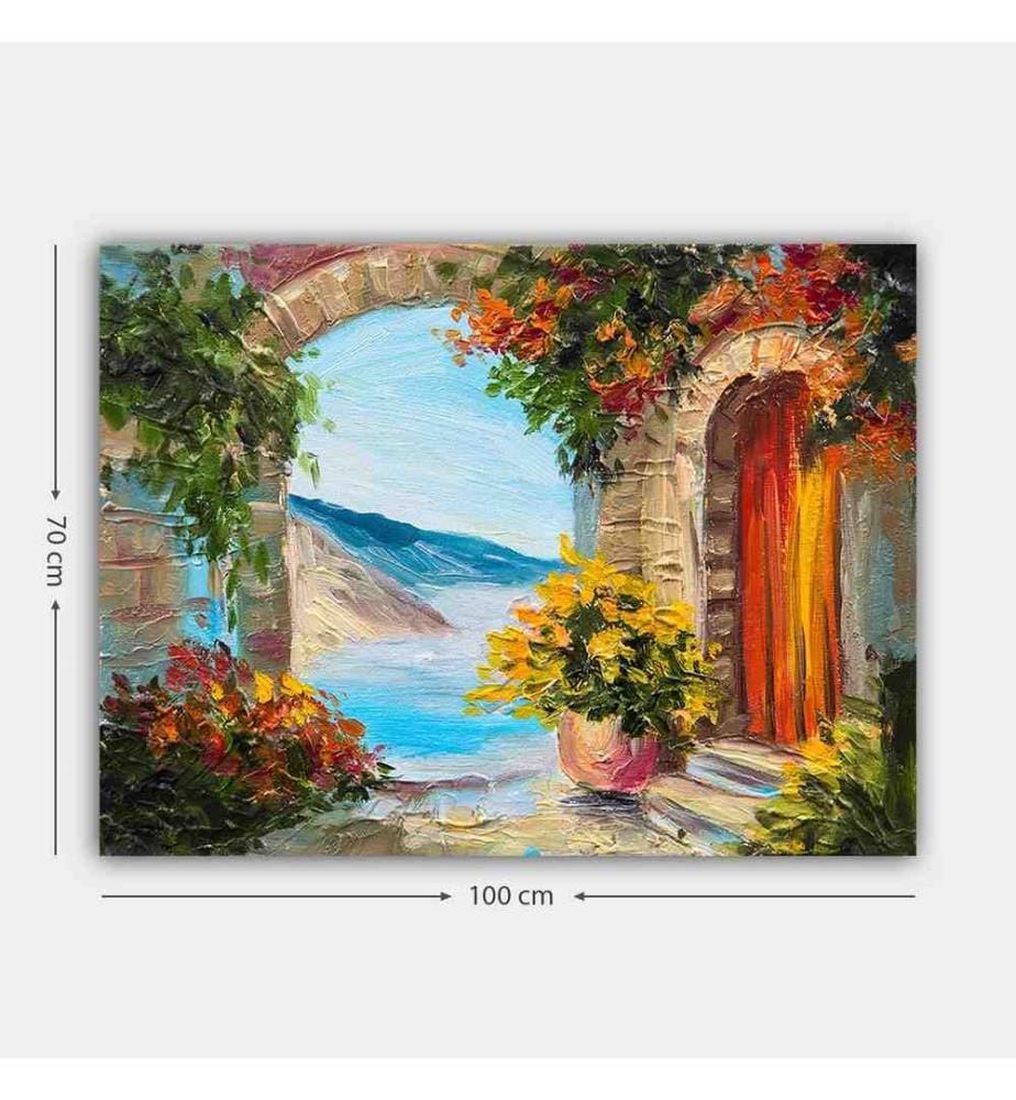 Quadro decorativo su tela, Multicolore, 100% tela, telaio in legno